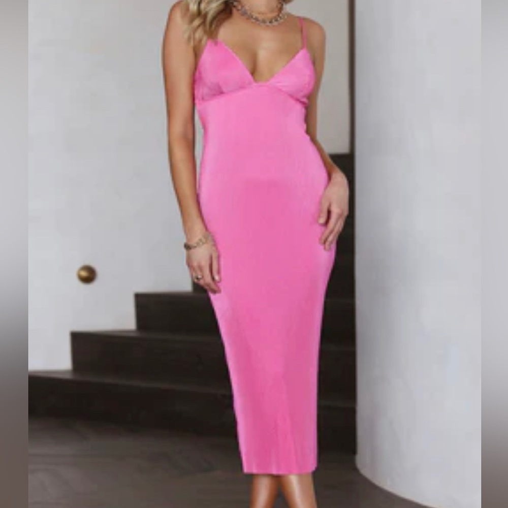 Pink Valentines Hello Molly plisse dress size US 10